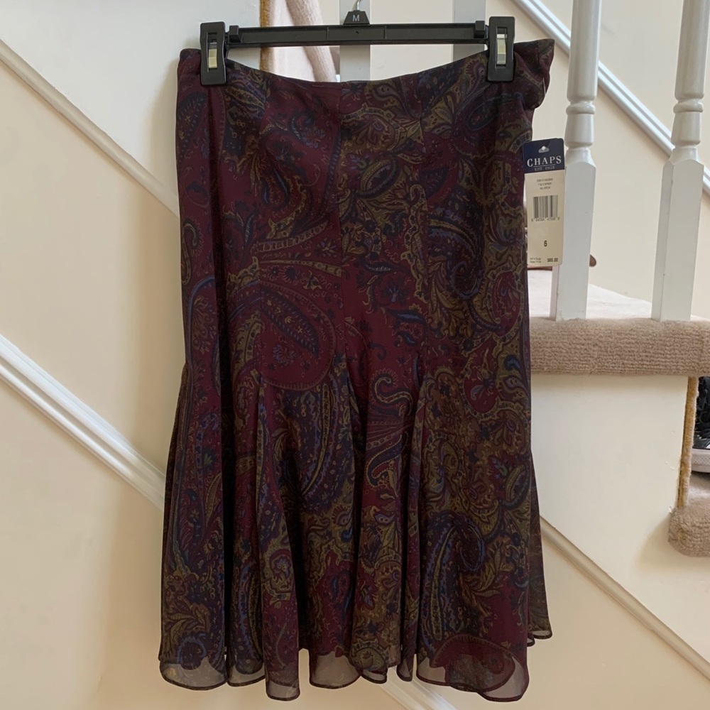 Chaps Paisley Skirt